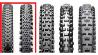 Que tipo de pneus as bicicletas têm no Cycling the Camino?